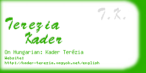 terezia kader business card